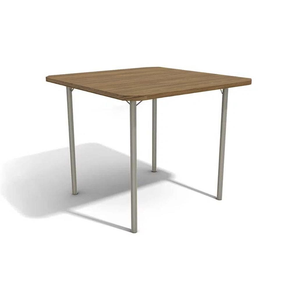 Mesa p/ Cozinha Sena c/ Tampo 90cm Niquel/Nogueira - Kappesberg