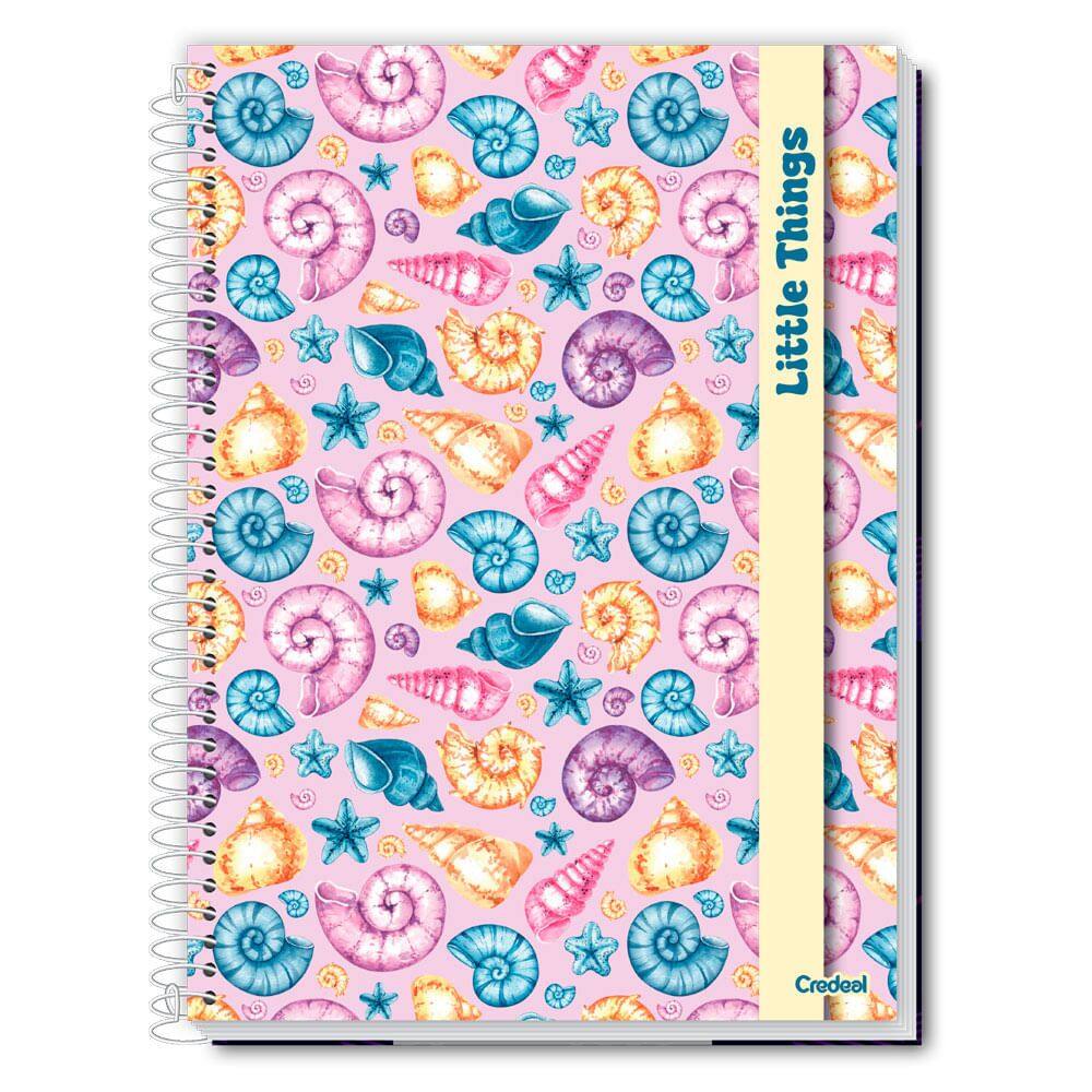 Caderno Universitário Feminino Little Things 160F/10 Matérias Credeal