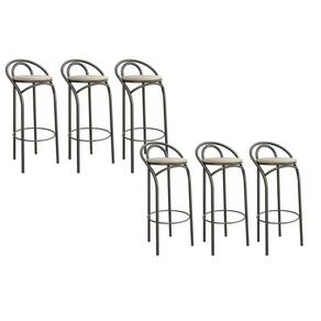 Banqueta de Cozinha Dublin 1B706 Kit 6 Un Bronze/Nude 16 - Kappesberg
