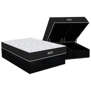 Conjunto Box Baú Queen: Colchão Espuma Orthoflex D45 Bari + Base CRC Suede Black (158x198)