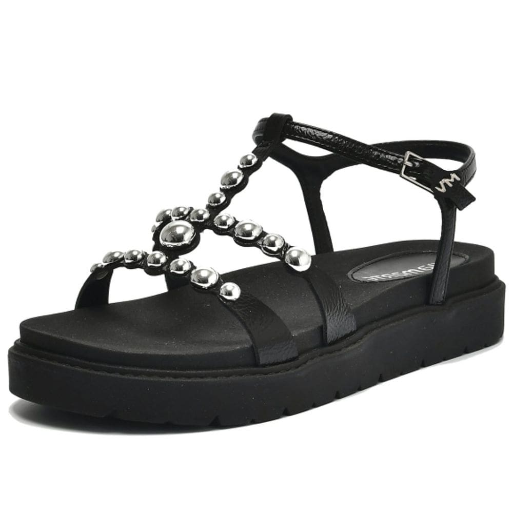 Sandália Feminina Flatform Pedraria Moderna ConfortoVia Marte