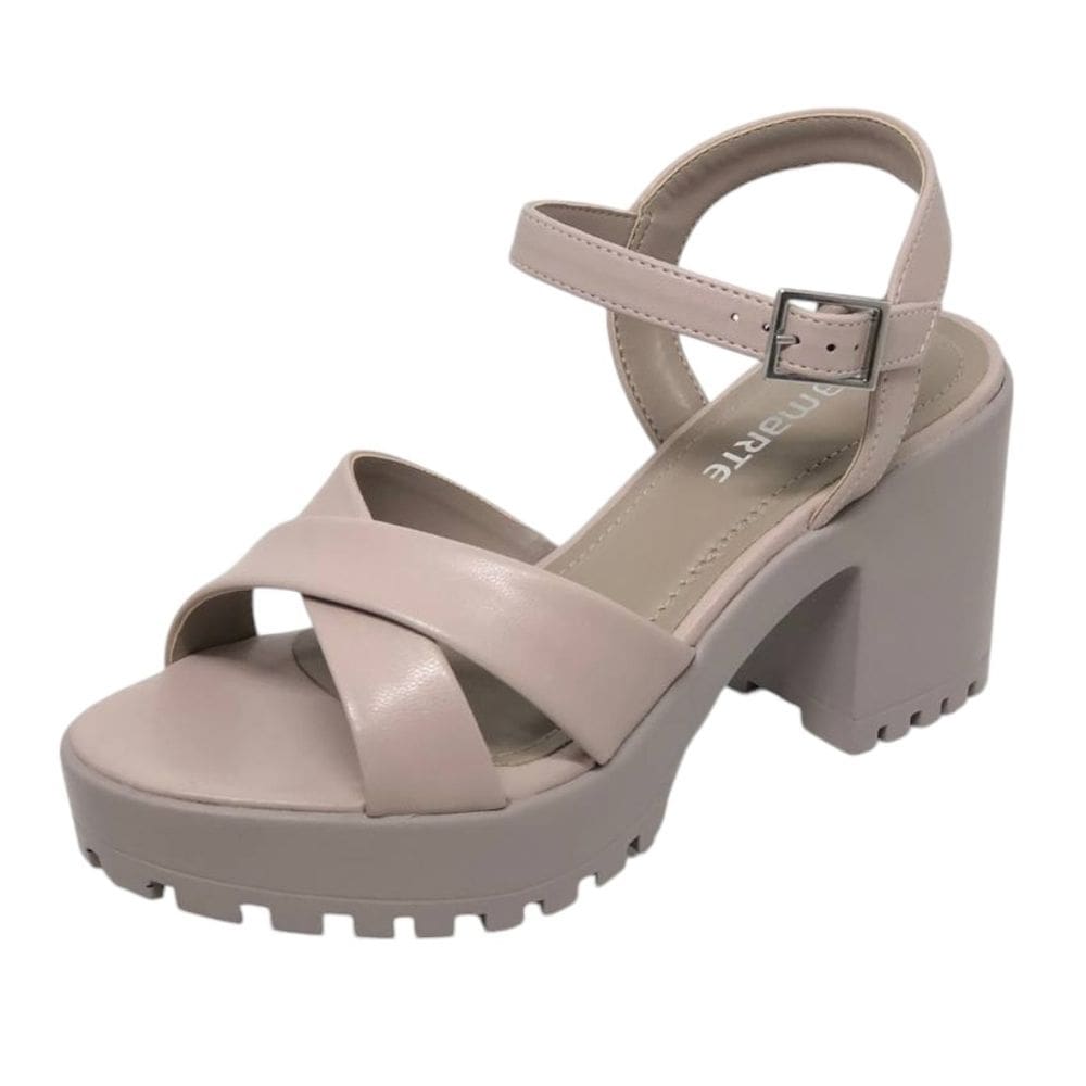 Sandália Feminina Salto Médio Moderna Clássica Via Marte