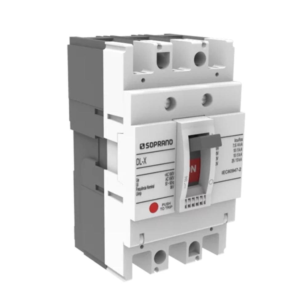 Disjuntor Trifásico Caixa Moldada Soprano DL100-X - 125A