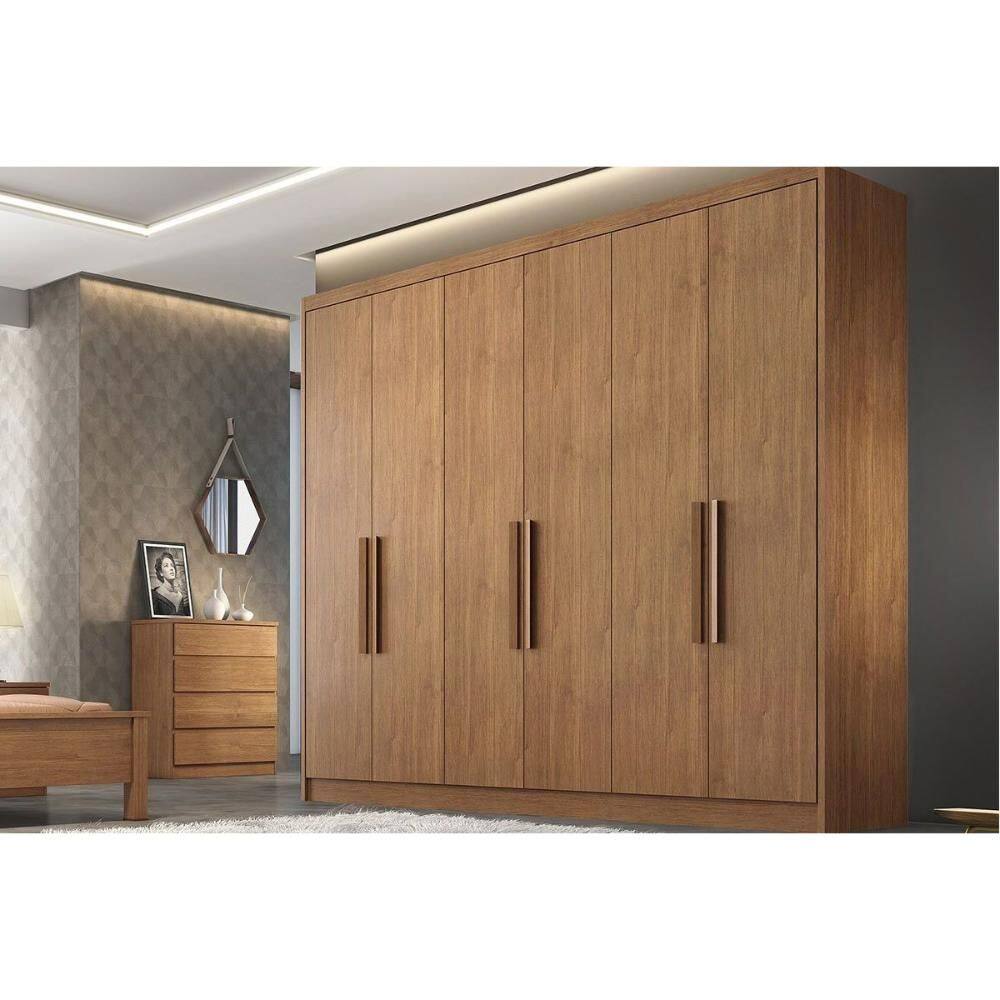Guarda Roupa 6 Portas e 6 Gavetas Rizon/Linea Plus Cumaru - Novo Horizonte