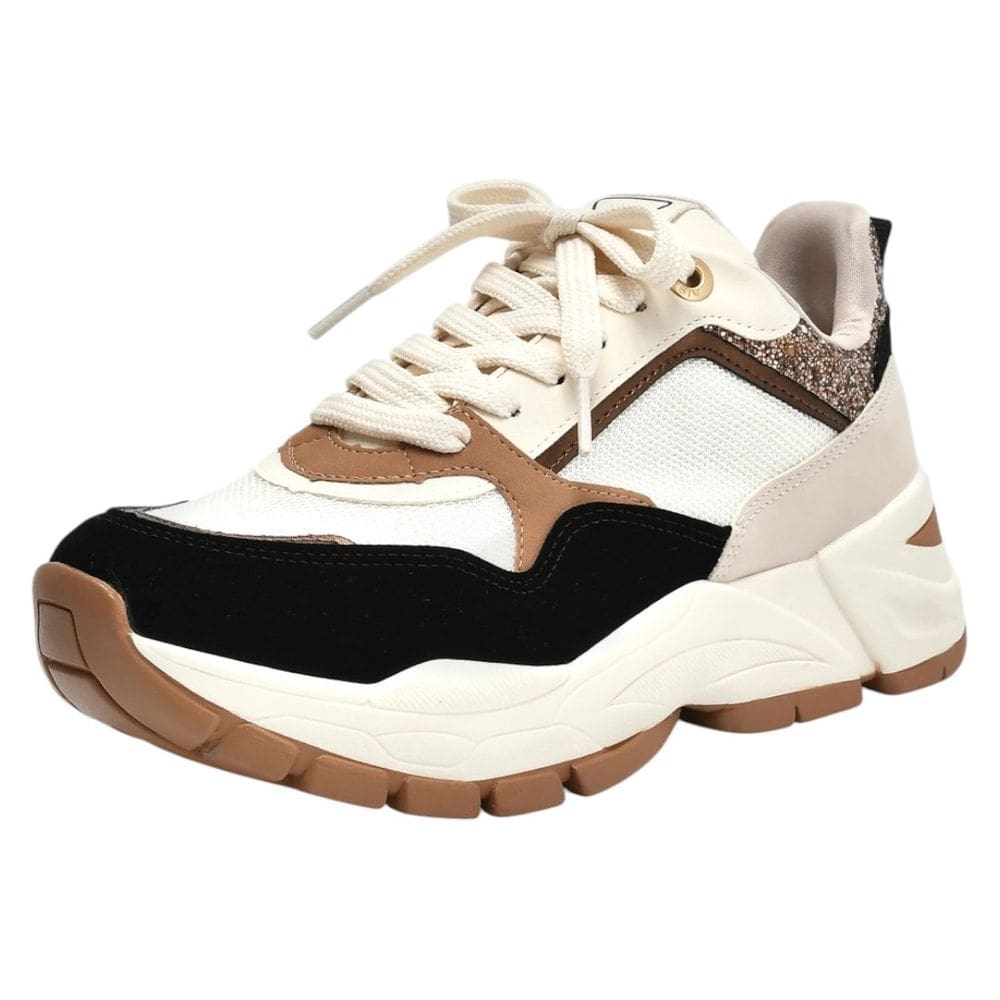 Tênis Feminino Jogging Casual Conforto Brilho Via Marte