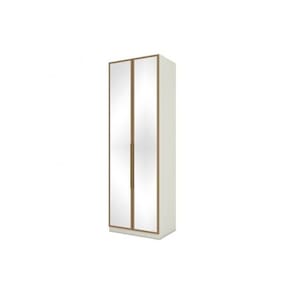 Módulo de Quarto Casal Guarda Roupa c/ 2 Portas c/ Espelho MC09 Seletto Areia/Jequitibá - Henn