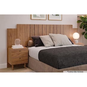 Painel Cama Box Madeirado Casal/Quenn Genova c/ 2 Mesas e 4 Gavetas Cinamomo - Panan