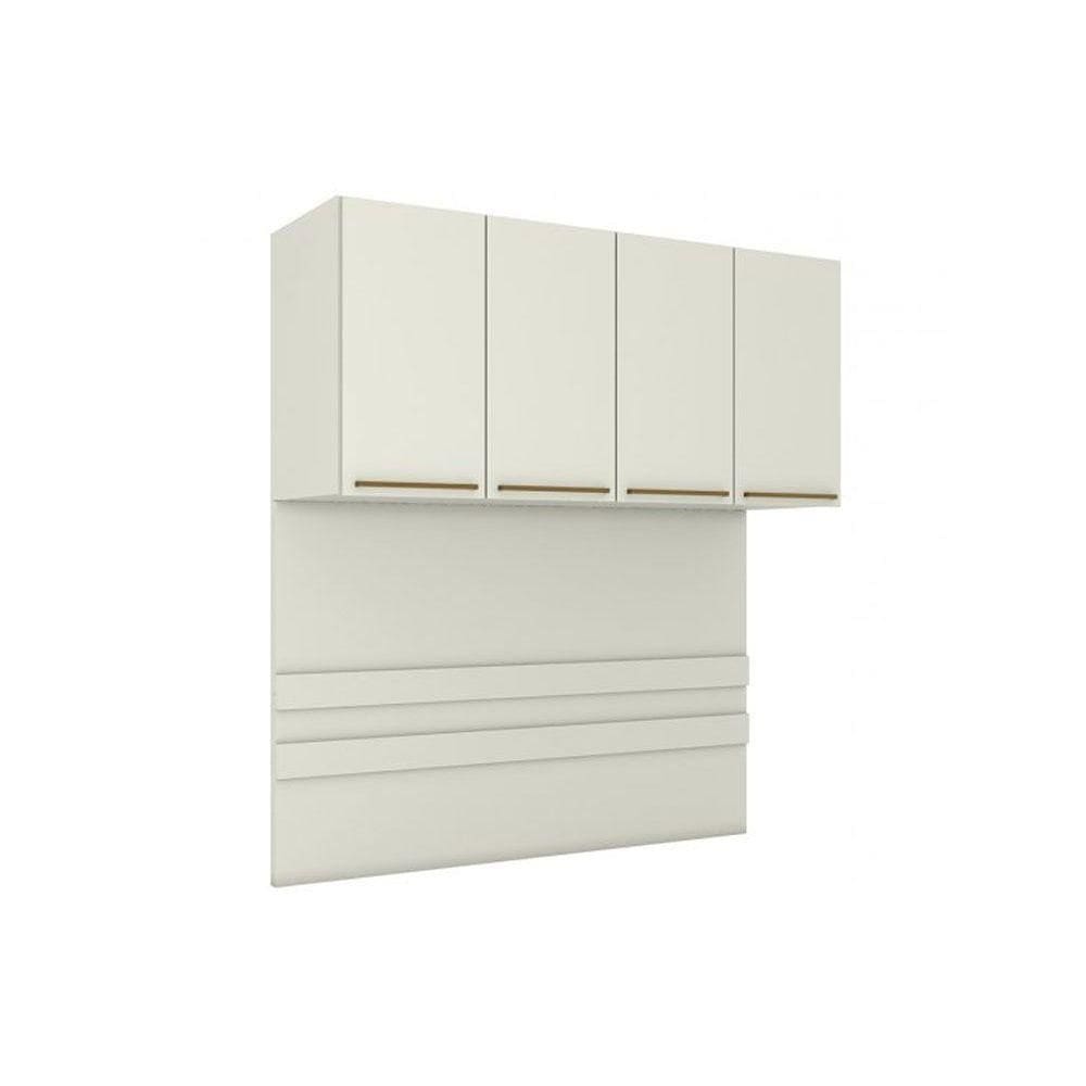 Módulo de Quarto Casal Armário Ponte Aéreo MC11 Seletto c/ 4 Portas Areia - Henn