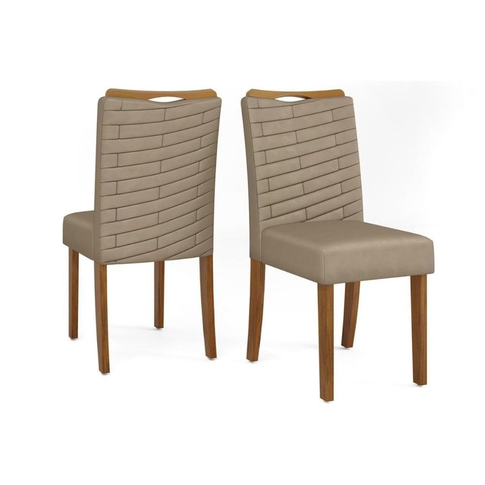 Cadeira de Cozinha Julia Freijó/Suede Kraft Bege - DJ Móveis