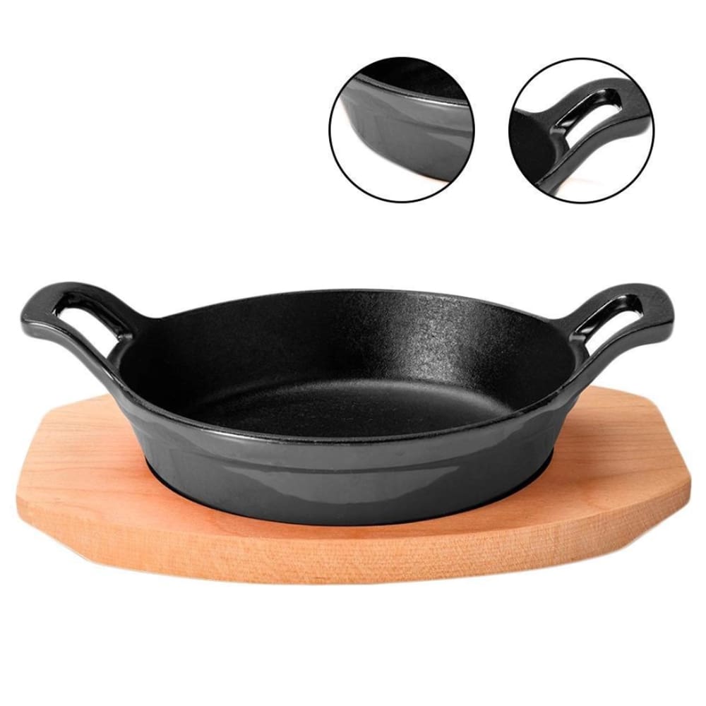 Assadeira Oval Base Madeira 24x17 1L Sauté Cinza Brinox