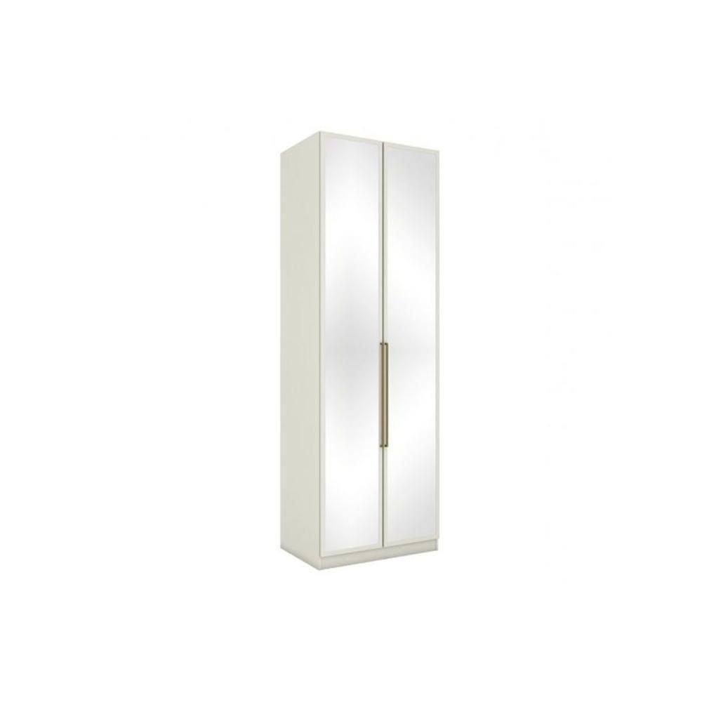 Módulo de Quarto Casal Guarda Roupa MC04 Seletto c/ 2 Portas c/ Espelho e 3 Gavetas Areia - Henn