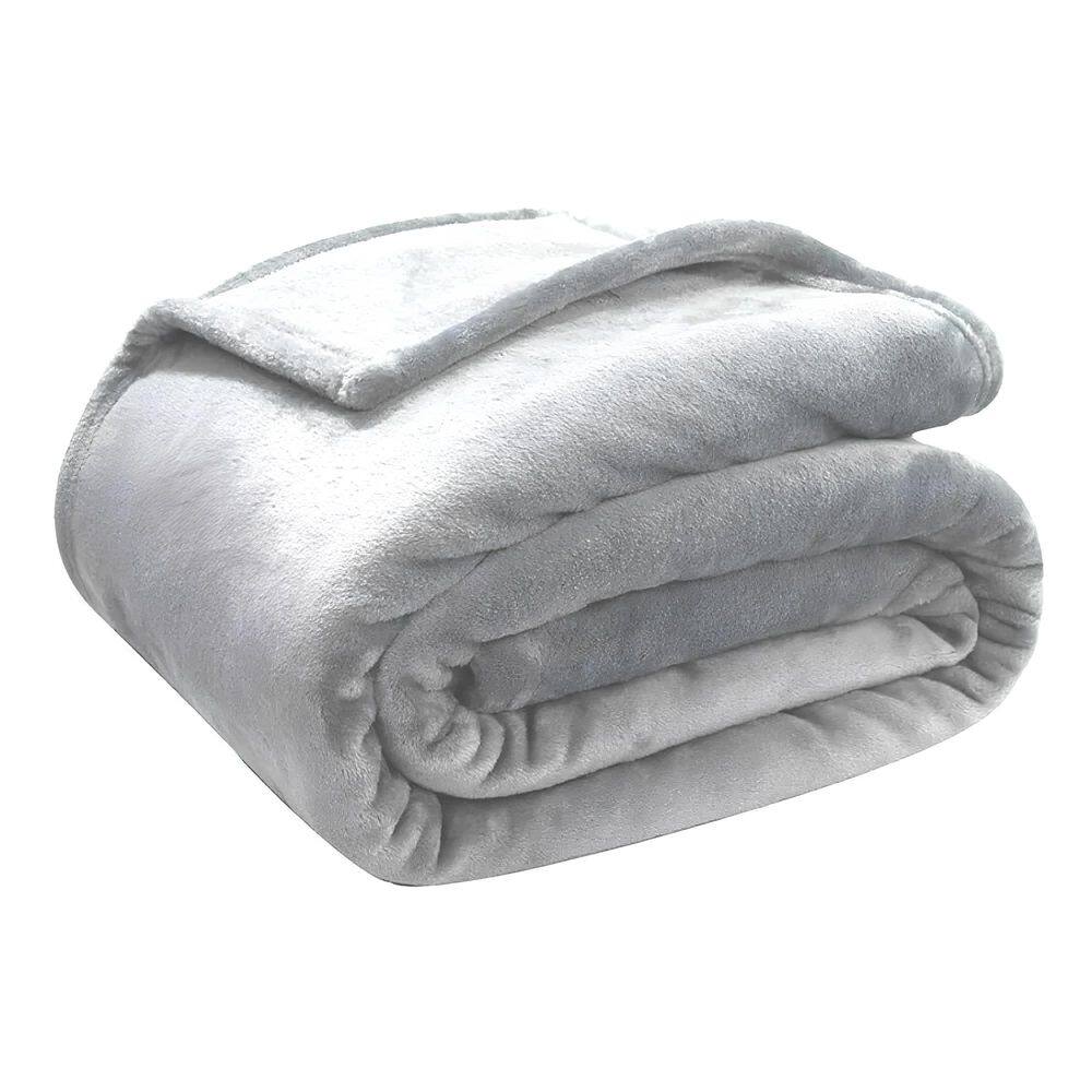 Cobertor Manta Queen /Casal Velour Camesa 220 x 240 cm Cinza