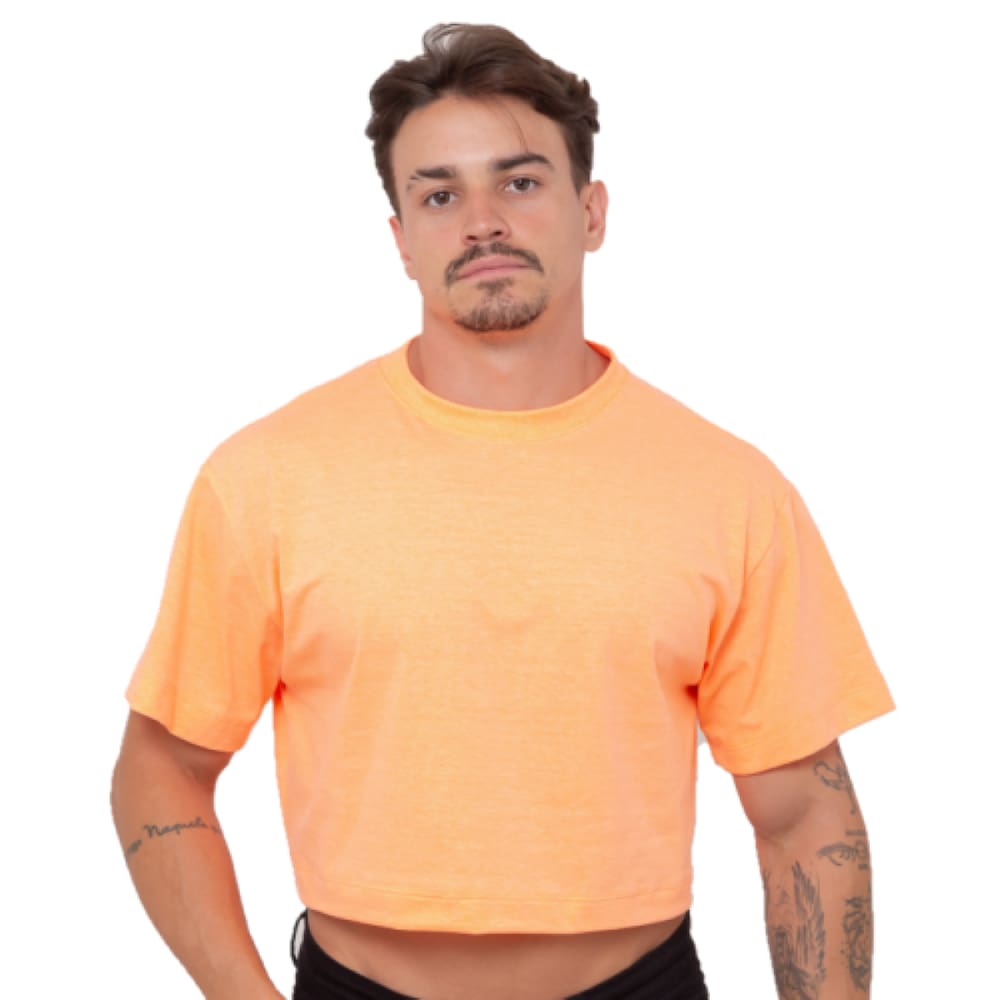 Cropped Oversized Masculino Laranja Neon - JWilas Streetwear