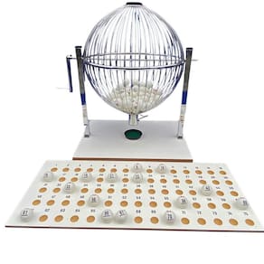 Jogo Bingo Profissional Tabuleiro Em Madeira Bolas Ping-Pong