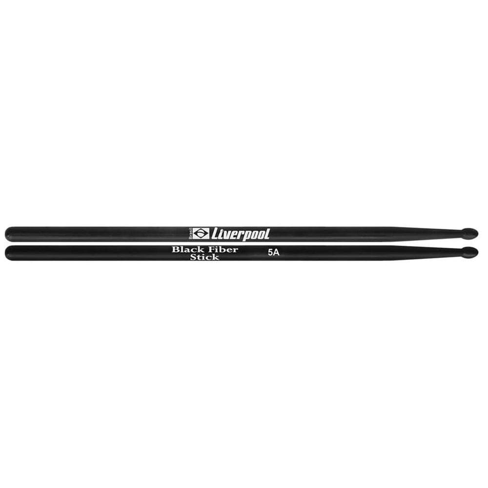 Baquetas Bateria Liverpool Black Fiber Stick 7a Fibra