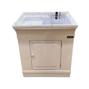 Tanque de Fibra Elegance Gabinete 40 Litros Branco Granitado - Fiberblu
