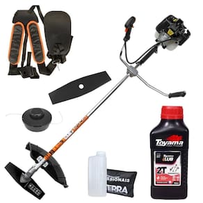 Roçadeira Terra Grh520 Faca 2 Pontas + óleo Toyama 2 Tempos