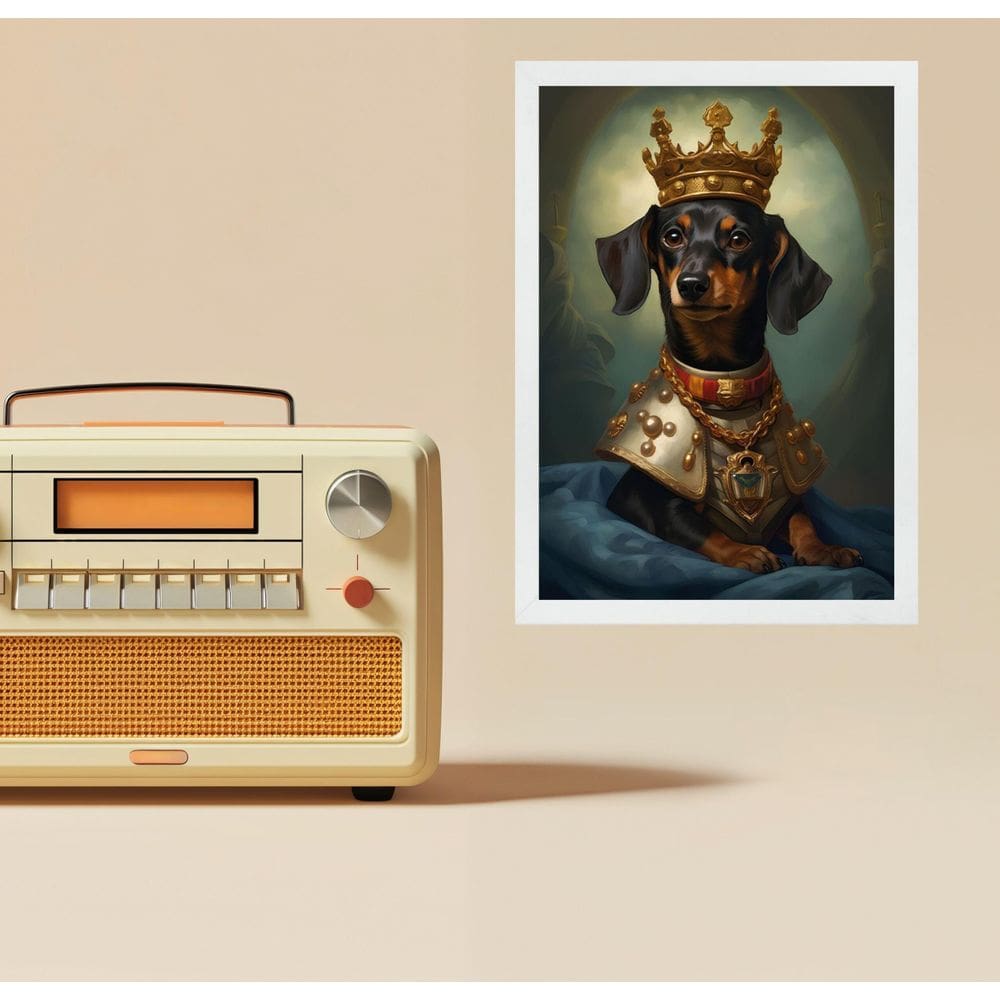 Quadro Decorativo Dachshund Rei 33X24Cm