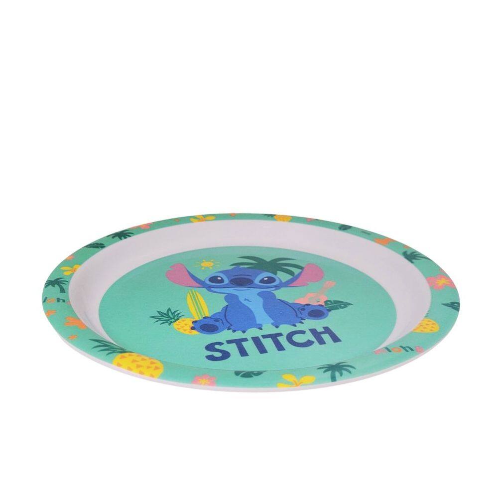 Prato Refeição Infantil Melamina 21cm Stitch Disney - Tuut