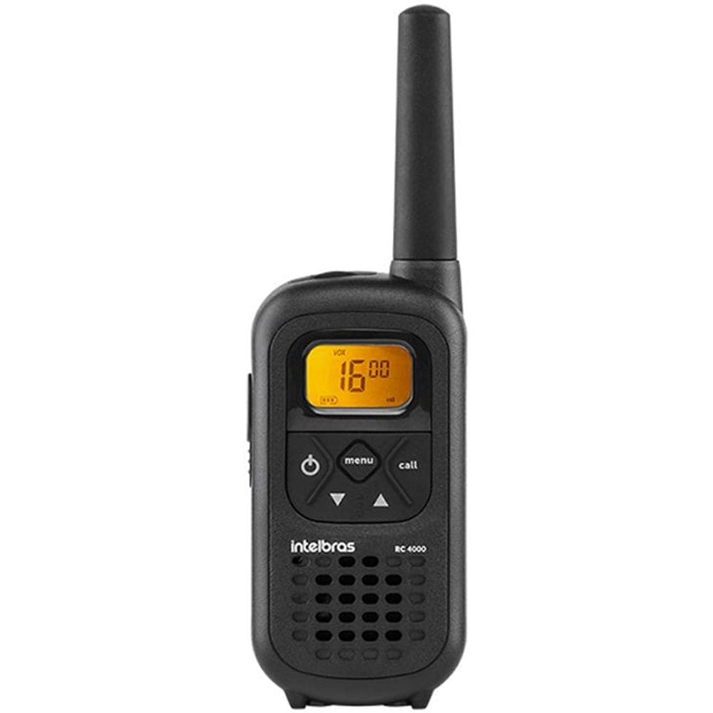 Rádio Comunicador Intelbras, Display Luminoso, Função Vox, Preto, RC 4002