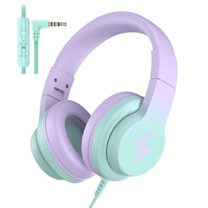 Fones de ouvido Candy Bila Kids com fio com microfone 85/94dB roxo
