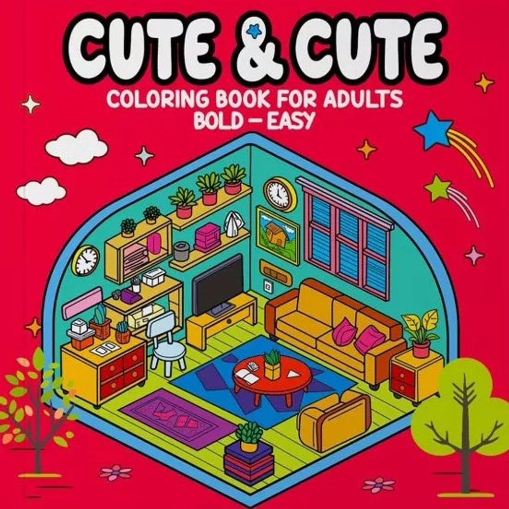 Cute & Cute - Coloring Book for Adults - Bold - Easy - 02