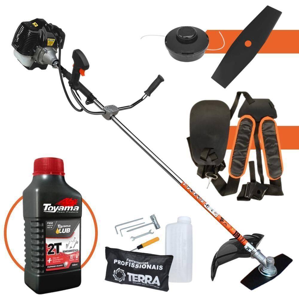 Roçadeira Terra Grh520 Black 52cc 2,5hp + óleo Toyama 2t