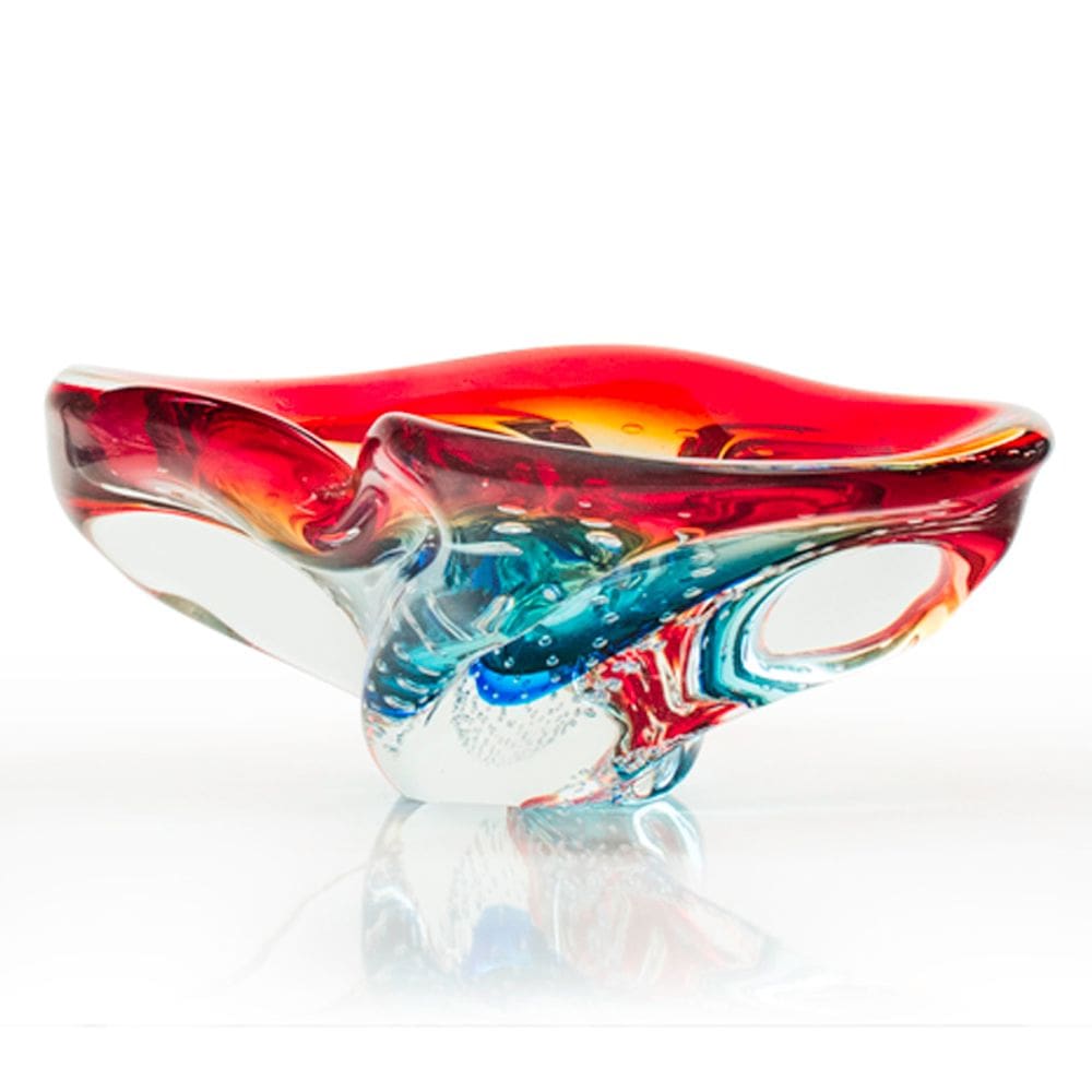 Centro De Mesa Em Cristal Murano Azul São Marcos