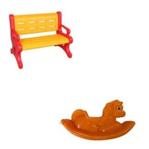 Playground Infantil com Banco Plástico e Unicórnio – Ideal para Escolas e Espaços Kids