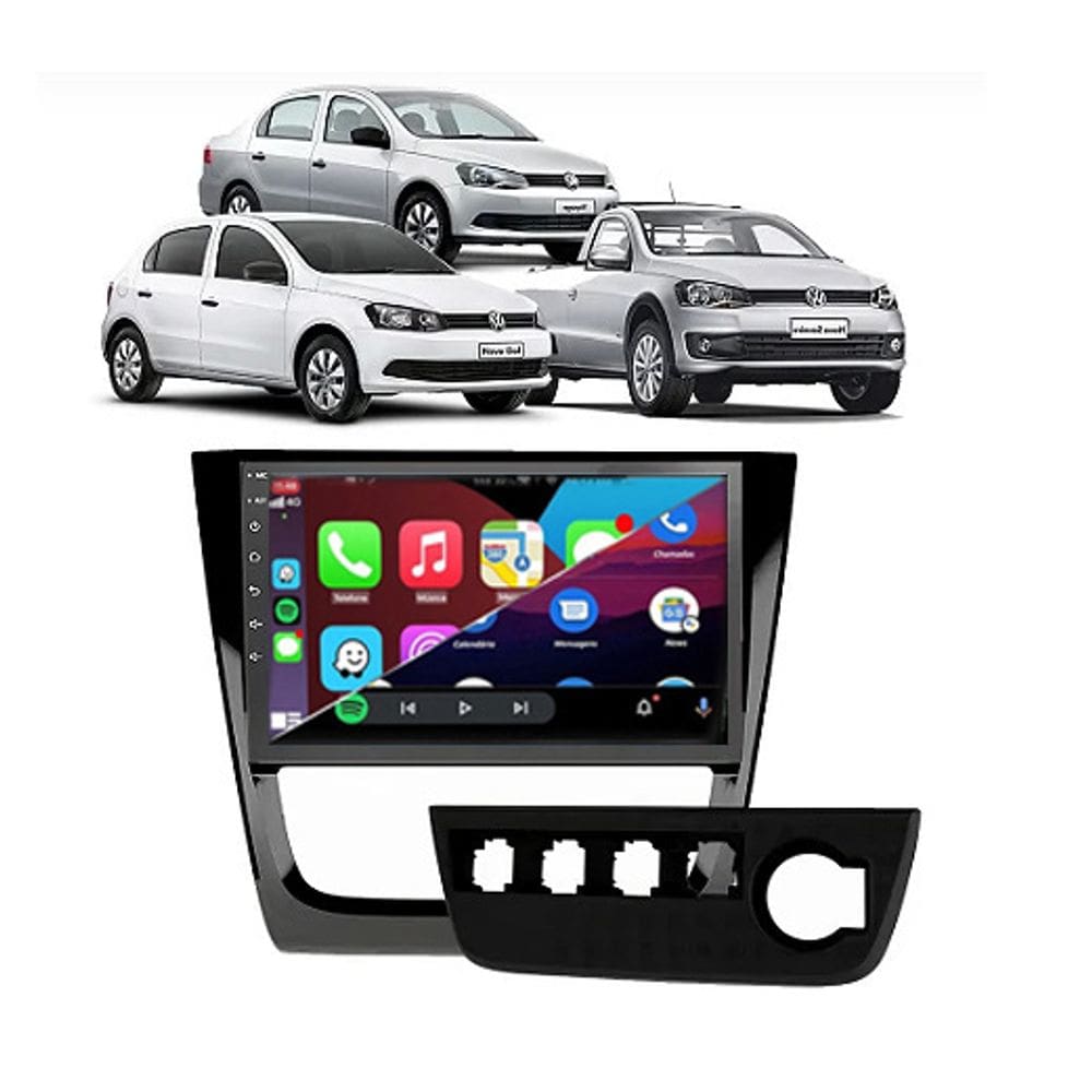 Kit Multimidia Gol Voyage Saveiro G6 13 / 16 AndroidAuto 9 Pol - Roadstar 908BR