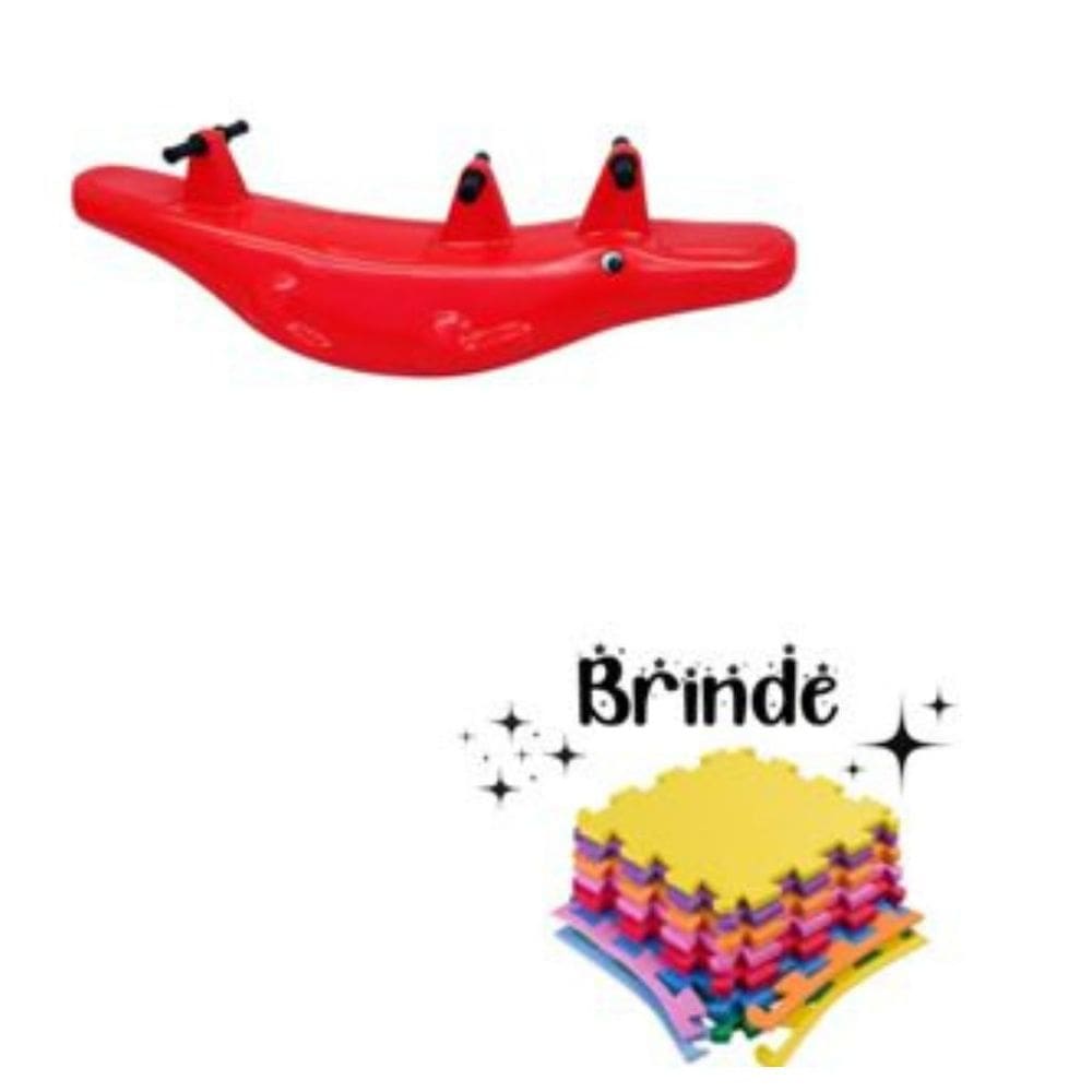 Conjunto Crocodilo de Plástico e Tatames – Perfeito para Brincadeiras ao Ar Livre