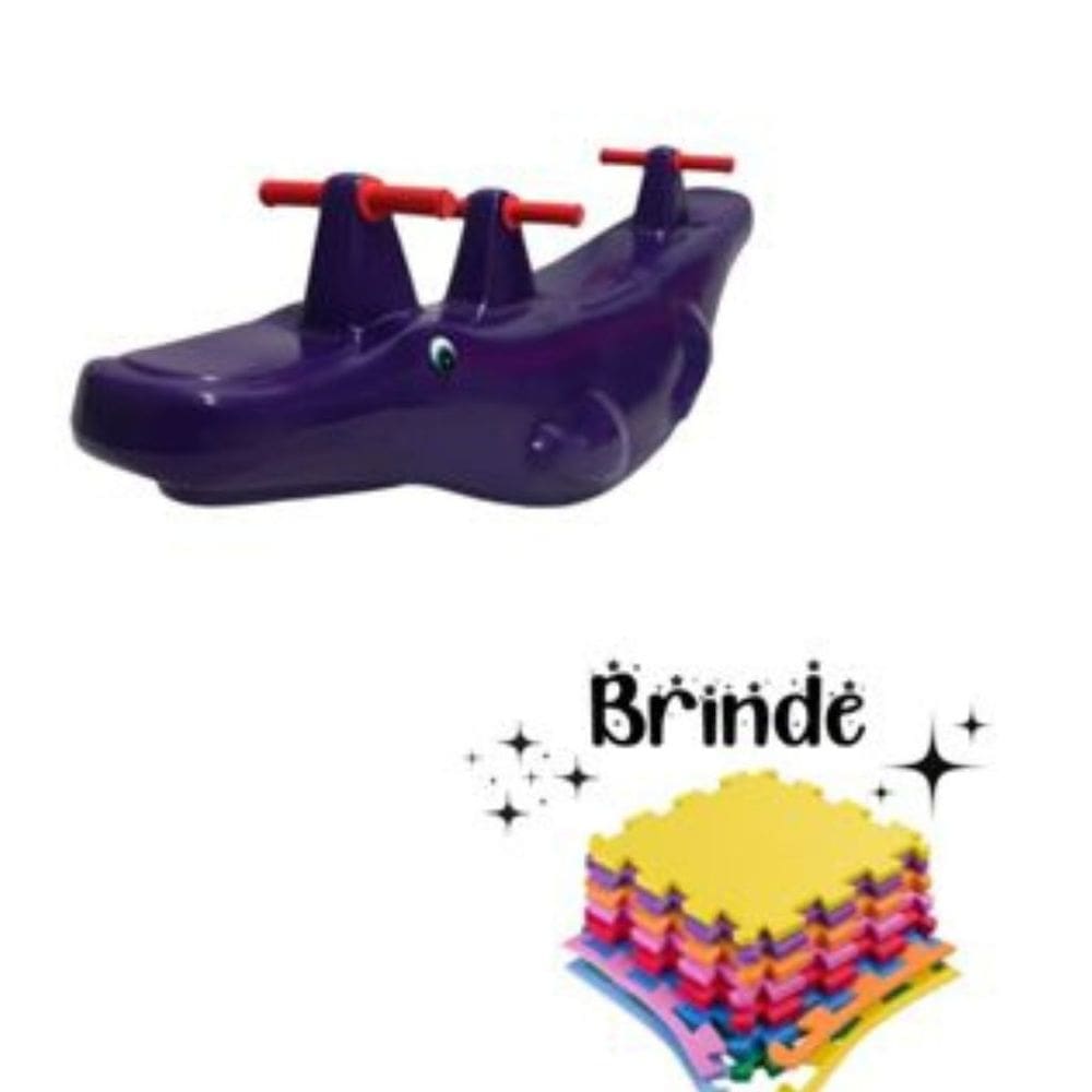 Kit Crocodilo de Plástico + 4 Tatames 50x50 – Ideal para Playgrounds e Crianças