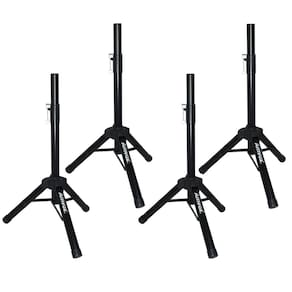 4 Suportes Pedestal Tripé Caixa Som Acústica Audio Ativa Passiva Profissional Ajustável Amvox TP001