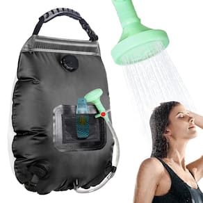 Bolsa de chuveiro solar KIPIDA 20L com mangueira removível e cabeça de chuveiro