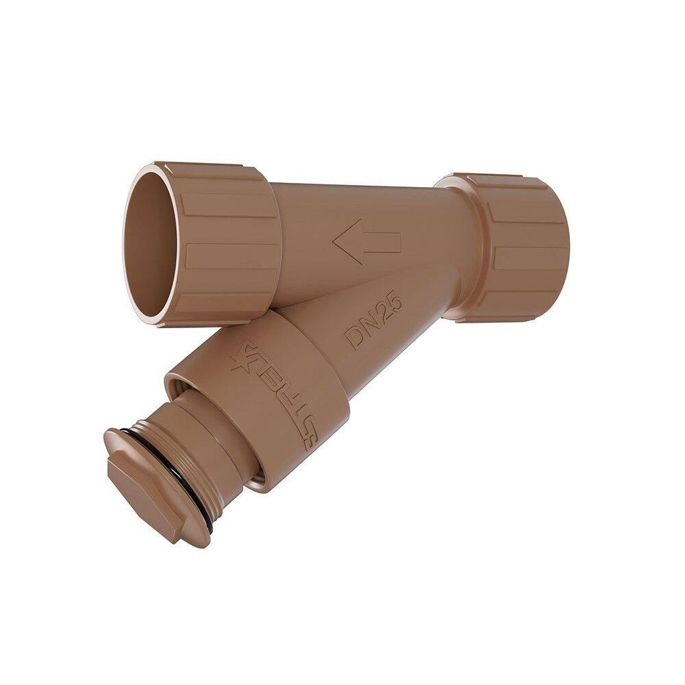Junção C/ Filtro Y Conexão Soldável PVC Marrom 25mm Estrela