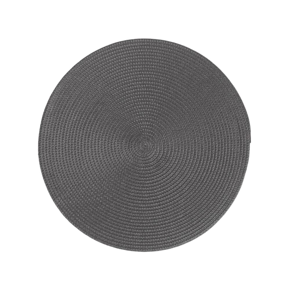 Jogo De Lugar Americano Redondo Em Polipropileno Com 4 Peças 38cm Rafimex Grafite