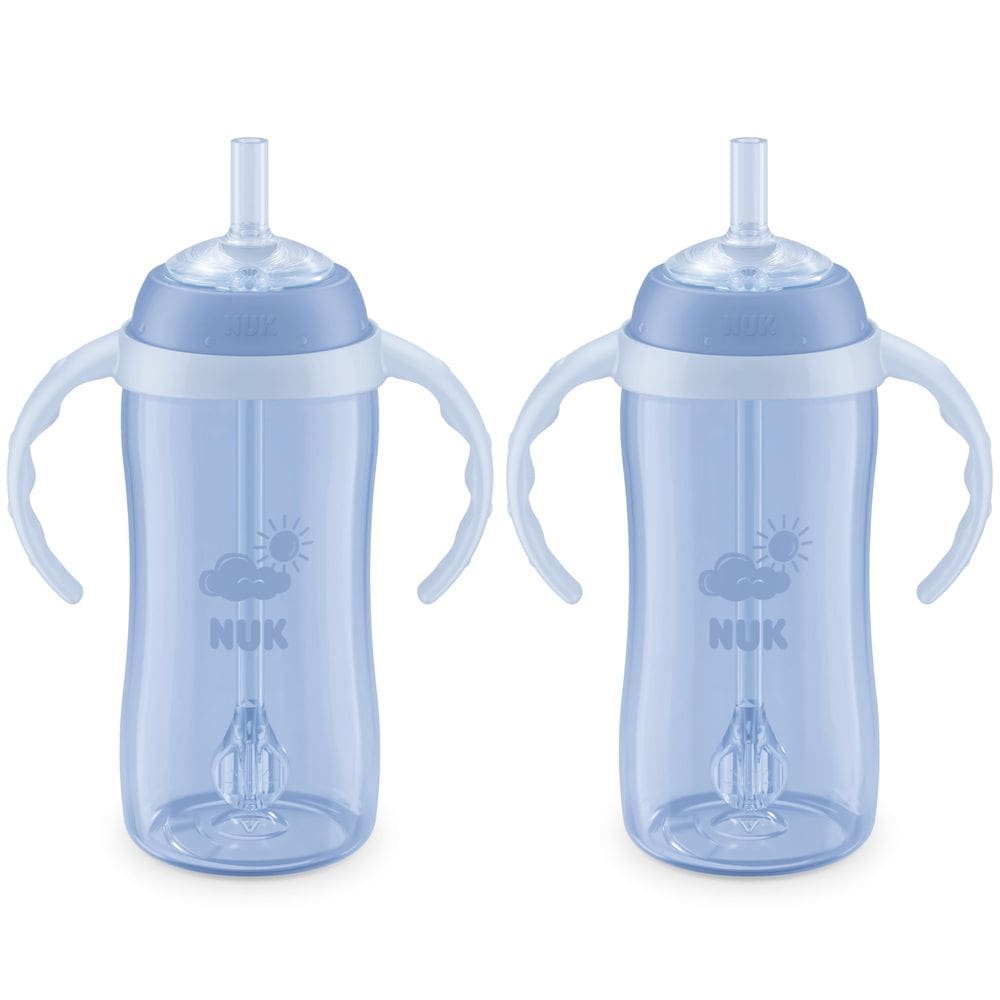 Copo infantil NUK Learner Straw 300 ml com canudo macio de 8 milhões ou mais