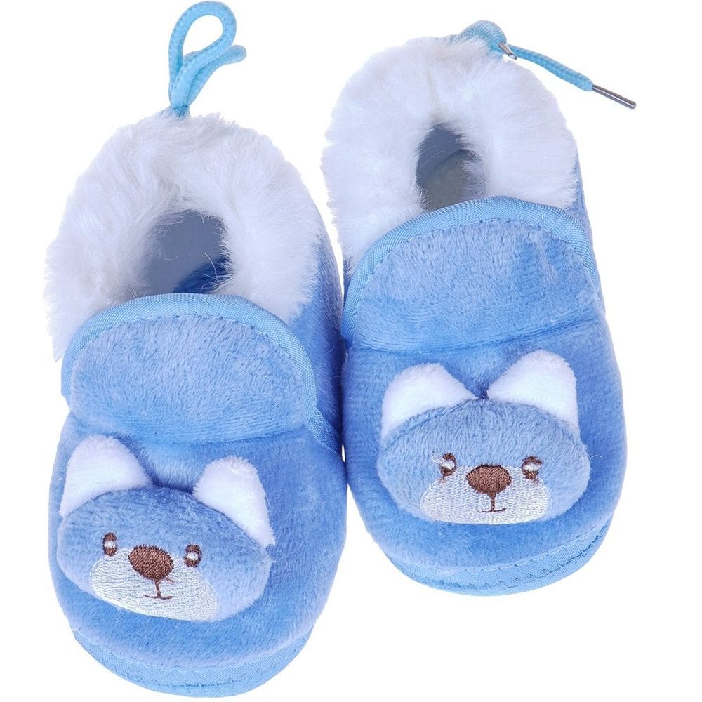 Jogo 2 Pantufa Sapatinho para Bebês com Ursinho