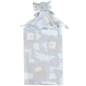 Manta com Naninha Flannel Estampada para Bebê 75x100