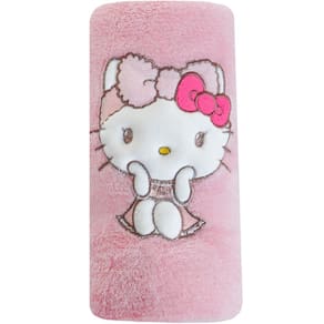Manta com Aplique Flannel Fleece Turma da Hello Kitty 100x75