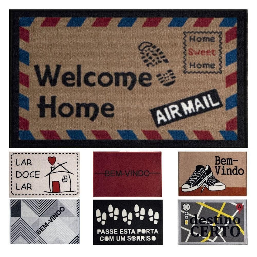 Tapete De Porta Estampado Bem Vindo