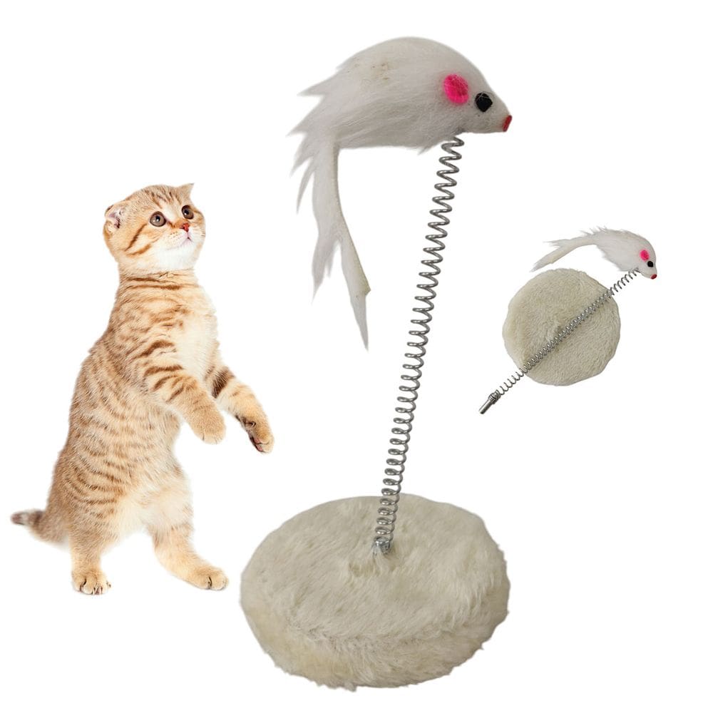 Arranhador Gato Pet Ratinho Guizo Mola Felino Animal de Estimaço Brinquedo Interativo Lazer Entretenimento Diversao