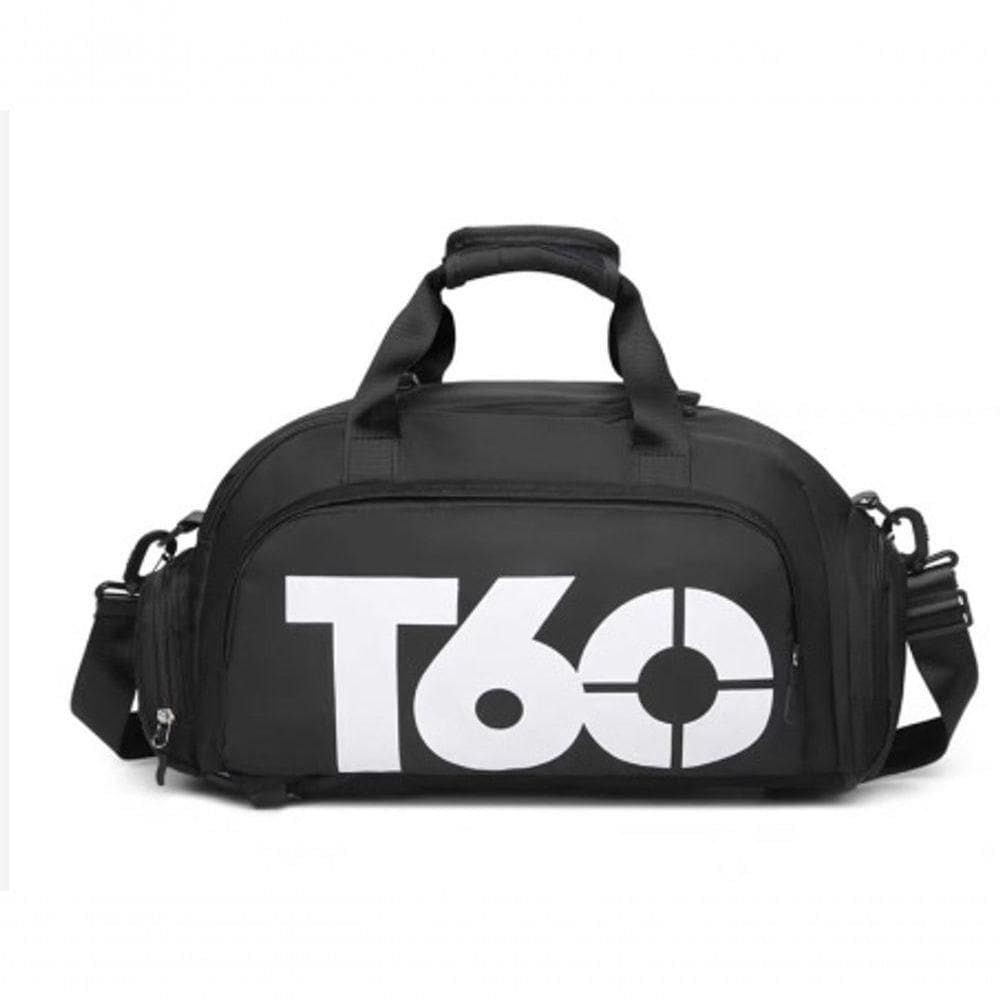 Bolsa Academia Fitness Mala De Viagem Mochila Transversal Treino Gênero Preto