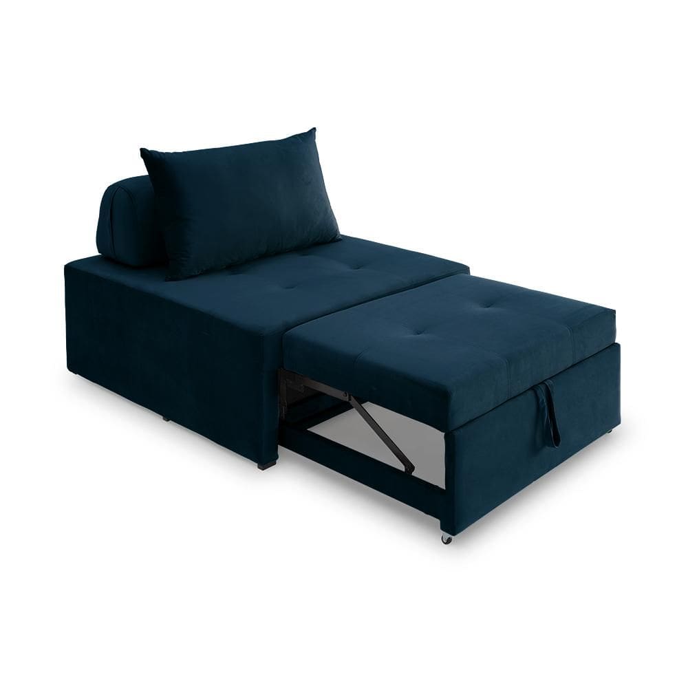 4X1 Poltrona, Puff, Chaise e Cama Ares Estofama