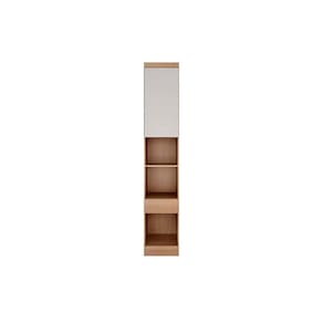 Módulo De Quarto Solteiro Armário Mesa De Cabeceira Rizon-linea C- 1 Porta E 1 Gaveta Cumaru-fendi -  Horizonte