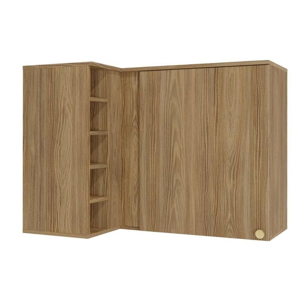 Armário Aéreo Cozinha Modulado Botanic Canto Reto M636 Com 1 Porta 98cm Nogueira - Kappesberg