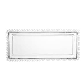 Travessa Cristal Pearl 30 Cm X 13 Cm X 3 Cm Transparente