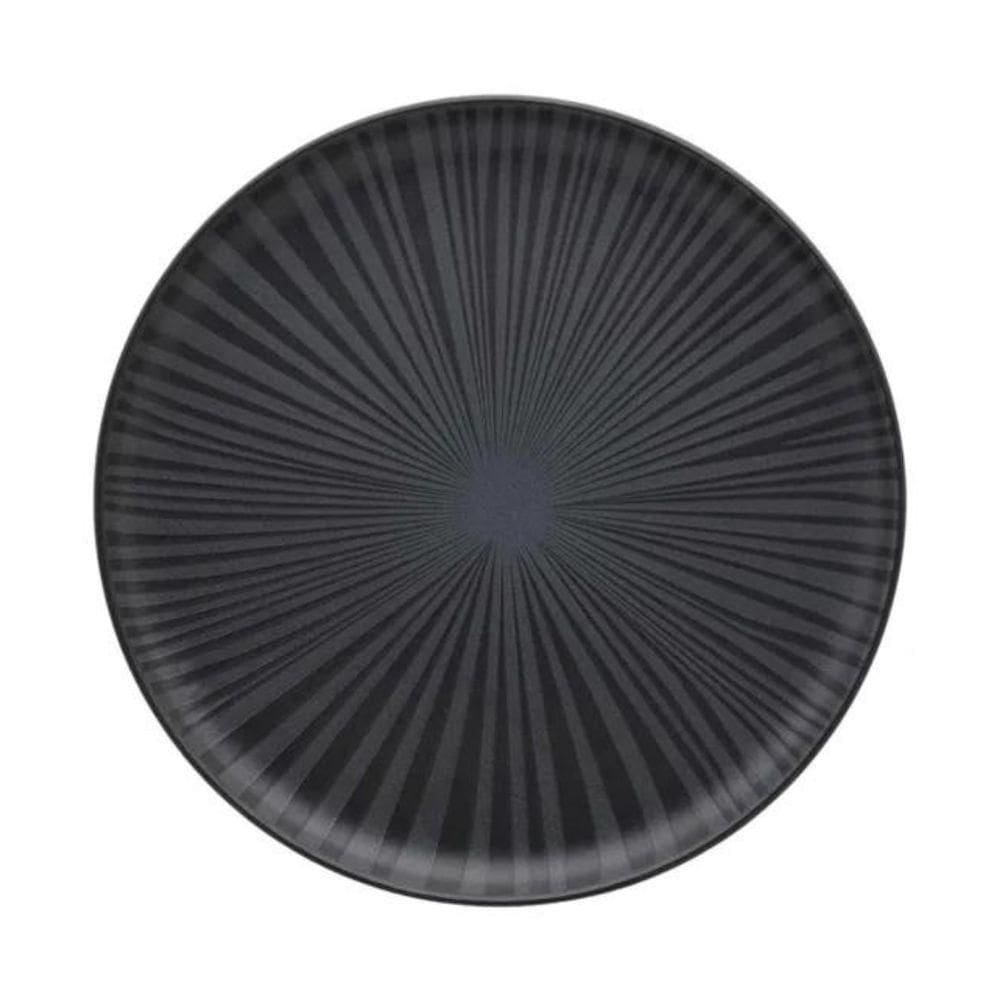 Prato Raso Em Cerâmica Flat ônix 26cm Oxford