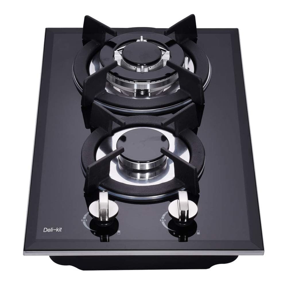Fogão a gás Deli-Kit DK123-A01S Dual Fuel 2 queimadores 30cm