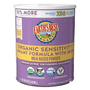 Baby Formula Earth`s Best Organic Sensitive 0-12 meses 946ml